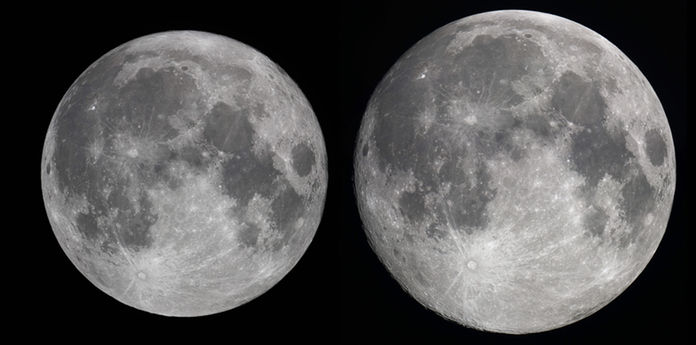 bulan pada apogee vs pada perigee