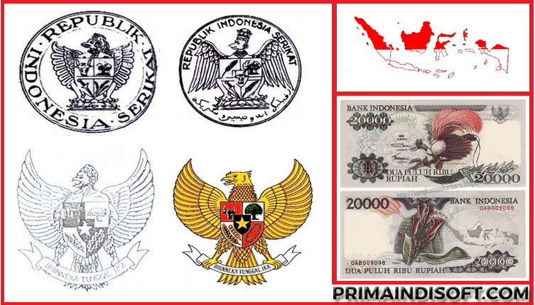 Sejarah Nama Indonesia, Rupiah dan Garuda